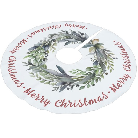 Kerstkrans met groene vakantie geborsteld kerstboom rok (Gekanteld)