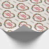 Kerstkrans met hart cadeaupapier (Hoek)