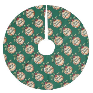 Kerstkrans met hulstbessen groen kerstboom rok