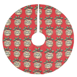 Kerstkrans met hulstbessen rood kerstboom rok
