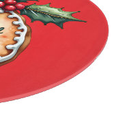 Kerstkrans met hulstbessen rood snijplank (Hoek)