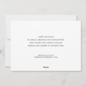 Kerstkrans met Joy bedrijfslogo Feestdagenkaart (Achterkant)