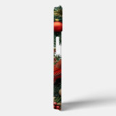 Kerstkrans met kardinaalvogel Case-Mate iPhone case (Achterkant / Rechts)