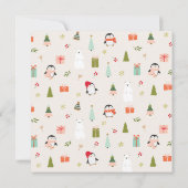 Kerstkrans met Kerstman Foto Kaart (Achterkant)