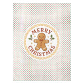 Kerstkrans met kerstman van gemberkoek tafelkleed (Voorkant)