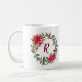 Kerstkrans met monogram koffiemok (Links)
