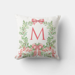 Kerstkrans met monogram kussen