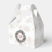 Kerstkrans met monogram 'Tis the Season Bedankdoosjes (Achterkant)