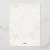 Kerstkrans met Peace & Love Robin Pijnboom Goud Folie Feestdagenkaart (Achterkant)