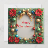 Kerstkrans met Poinsettia's (Achterkant)