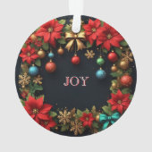 Kerstkrans met Poinsettia's Ornament (achterkant)