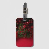 kerstkrans met rode bessen          bagagelabel (Voorkant (verticaal))