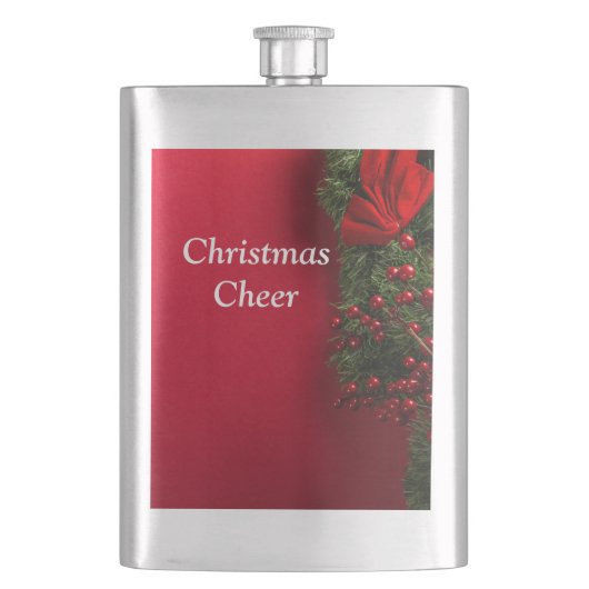 kerstkrans met rode bessen flacon (Voorkant)