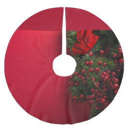 kerstkrans met rode bessen kerstboom rok