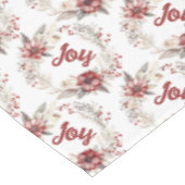 Kerstkrans, met rode bloemen en bessen tafelkleed (Gekanteld)