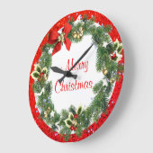 Kerstkrans met rode glitters Holiday  Grote Klok (Hoek)
