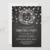 Kerstkrans met rustieke vreugde Kerstfeest Kerstfe Kaart (Voorkant)