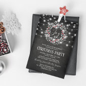 Kerstkrans met rustieke vreugde Kerstfeest Kerstfe Kaart