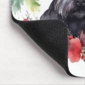 Kerstkrans met Schotse Terriër Festieve Pup  Muismat (Hoek)