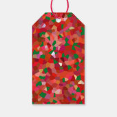 Kerstkrans met slee van de Kerstman ornament Cadeaulabel (Achterkant)