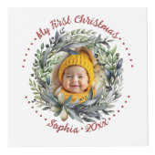 Kerstkrans met weelderige groen foto kubus (Rechts)