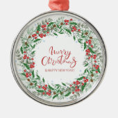 Kerstkrans Metalen Ornament (Voorkant)