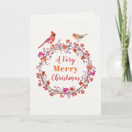 Kerstkrans moderne elegante corporate LOGO Feestdagen Kaart