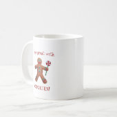 Kerstkrans mok met humor (Voorkant links)