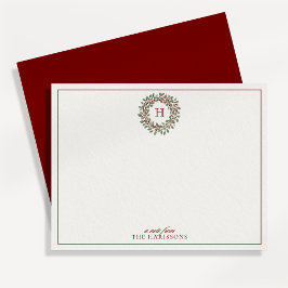 Kerstkrans Monogram Briefkaart