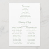 Kerstkrans Monogram bruiloft programma Programmakaart (Achterkant)