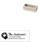 Kerstkrans naam retouradres rubberstempel (Gestempeld)