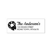 Kerstkrans naam retouradres rubberstempel (Afrduk)