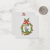 Kerstkrans Notitiekaart Notitiekaartje (Voorkant / Achterkant in situ)