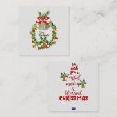 Kerstkrans Notitiekaart Notitiekaartje (Voorkant / Achterkant)