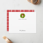 Kerstkrans Notitiekaartje (Voorkant / Achterkant in situ)