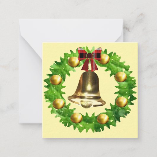 Kerstkrans Notitiekaartje (Voorkant)