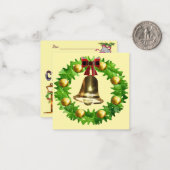 Kerstkrans Notitiekaartje (Voorkant / Achterkant in situ)