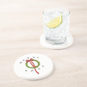 Kerstkrans Onderlegger Zandsteen Onderzetter (Zijkant)