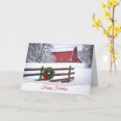 Kerstkrans op Boerderijen hek Kaart (Gele Bloem)