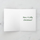 Kerstkrans op de deur feestdagen kaart (Binnen)