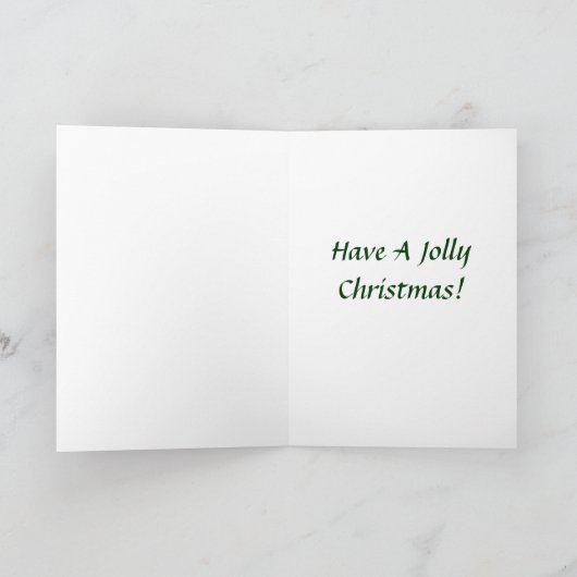 Kerstkrans op de deur feestdagen kaart (Binnen)