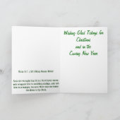 Kerstkrans op oude bouwschets feestdagen kaart (Binnen)