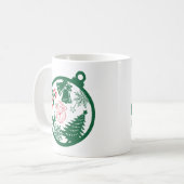 Kerstkrans Ornament Mok (Voorkant links)