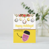 Kerstkrans & Ornamenten Gepersonaliseerde Gifting Kaart (Staand voorkant)