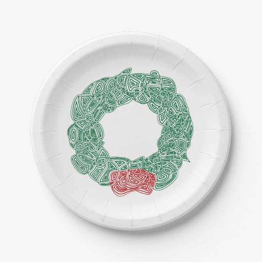 Kerstkrans Papieren Bordje (Voorkant)