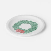 Kerstkrans Papieren Bordje (Gekanteld)