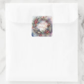 Kerstkrans - Personaliseer vierkante Sticker (Tas)