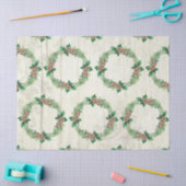 Kerstkrans Pine Cone Holly Rustic Barn Wood Tissuepapier (Craft)