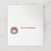 Kerstkrans Plaatskaartje (Buitenkant ongevouwen)