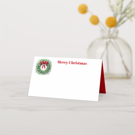 Kerstkrans Plaatskaartje (Voorkant)